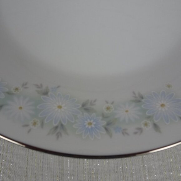 Noritake Blue Charm Flowers 4-Set Dinner Plates Platinum Trim - Picture 4 of 12